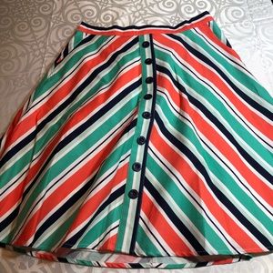 ModCloth striped skirt with POCKETS!